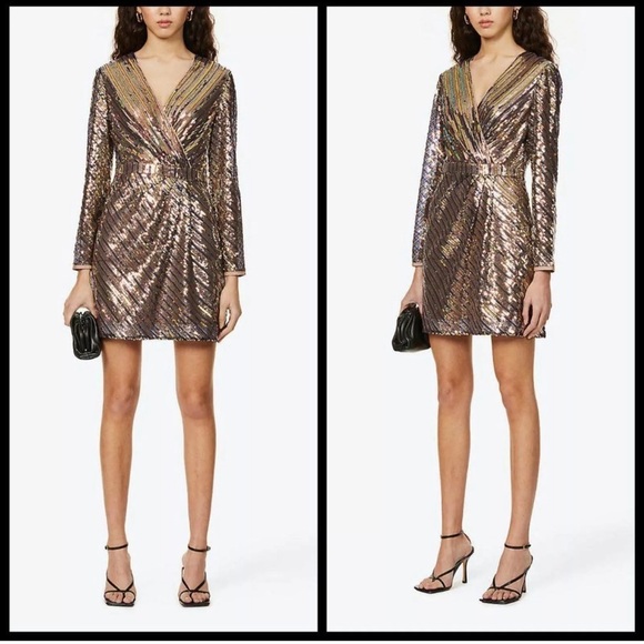 Ted Baker London Sequin Mini Dress. Size 2. - Picture 6 of 6